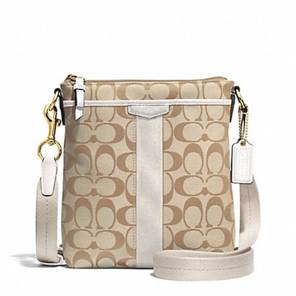 Coach Handbags - Coach Signature Stripe Crossbody